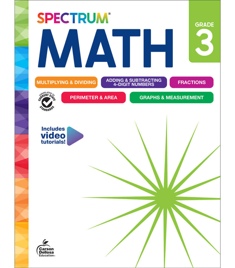 New Spectrum Math Workbook Grade 3 Paperback