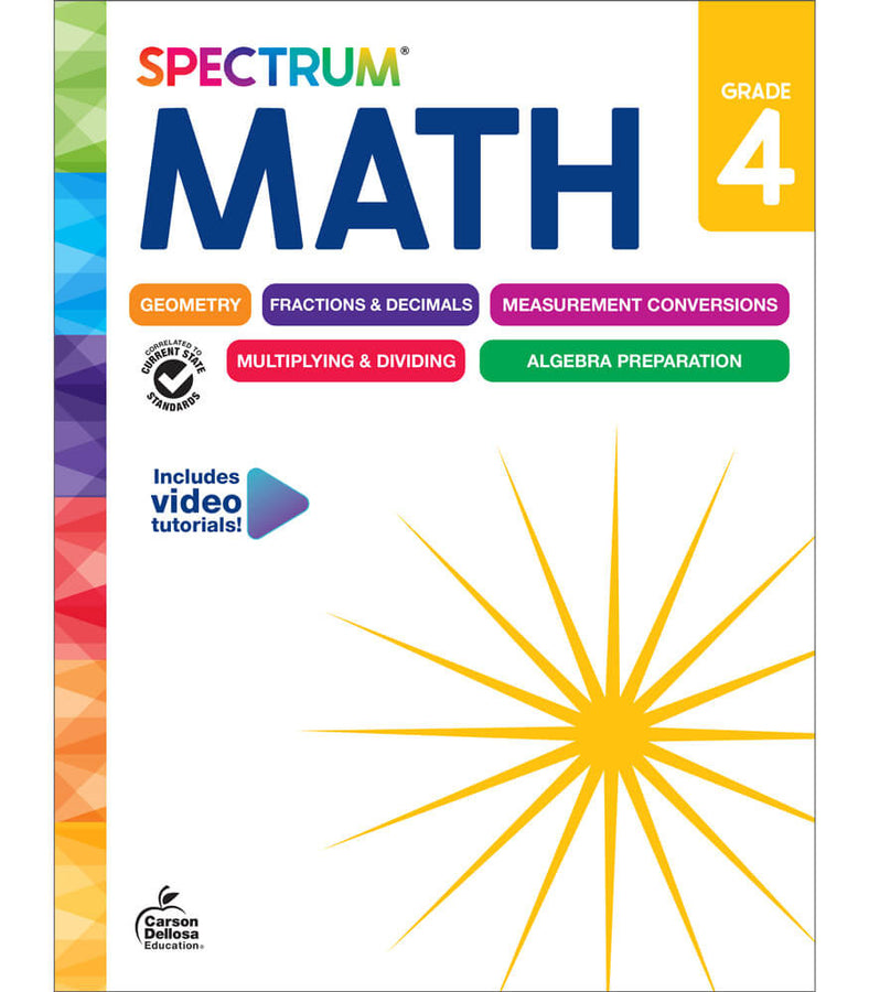 New Spectrum Math Workbook Grade 4 Paperback