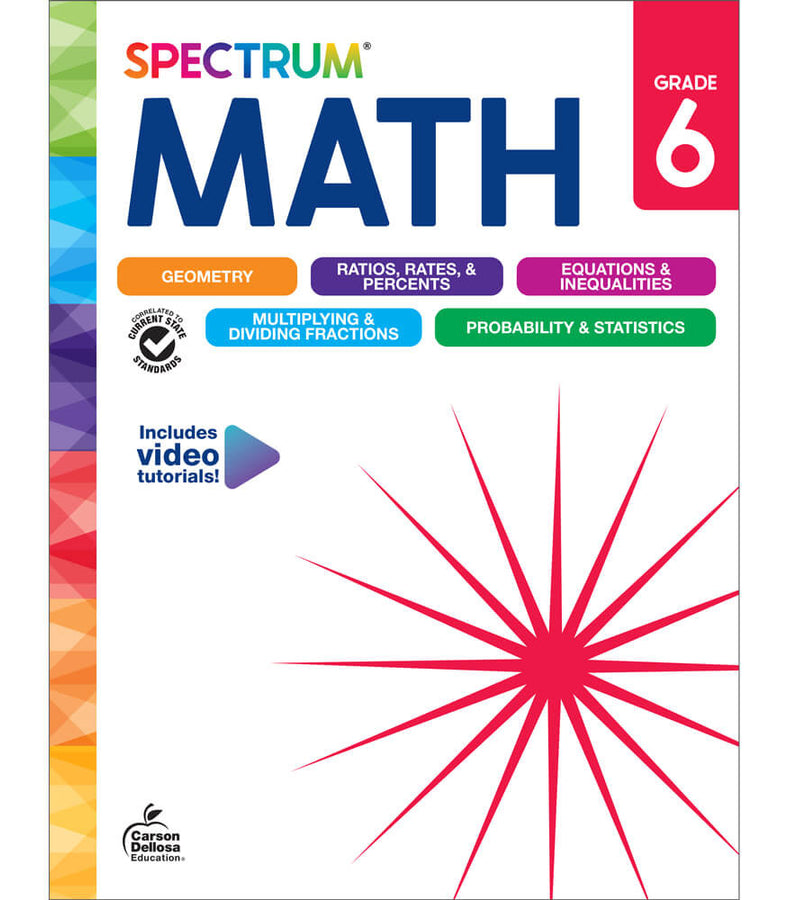 New Spectrum Math Workbook Grade 6 Paperback