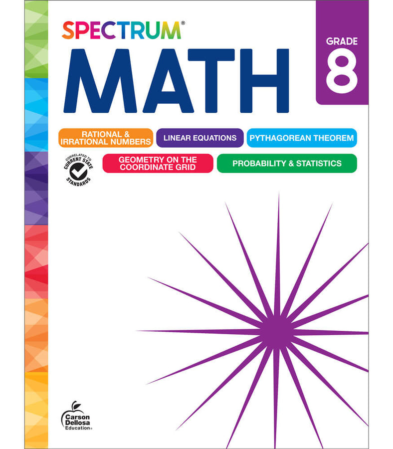 New Spectrum Math Workbook Grade 8 Paperback