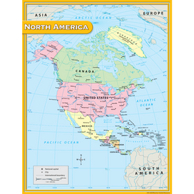 North America Map Chart (Teacher Created Resources)