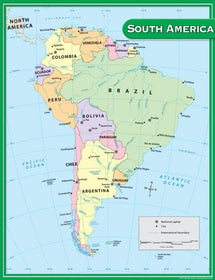 South America Map Chart (Teacher Created Resources)