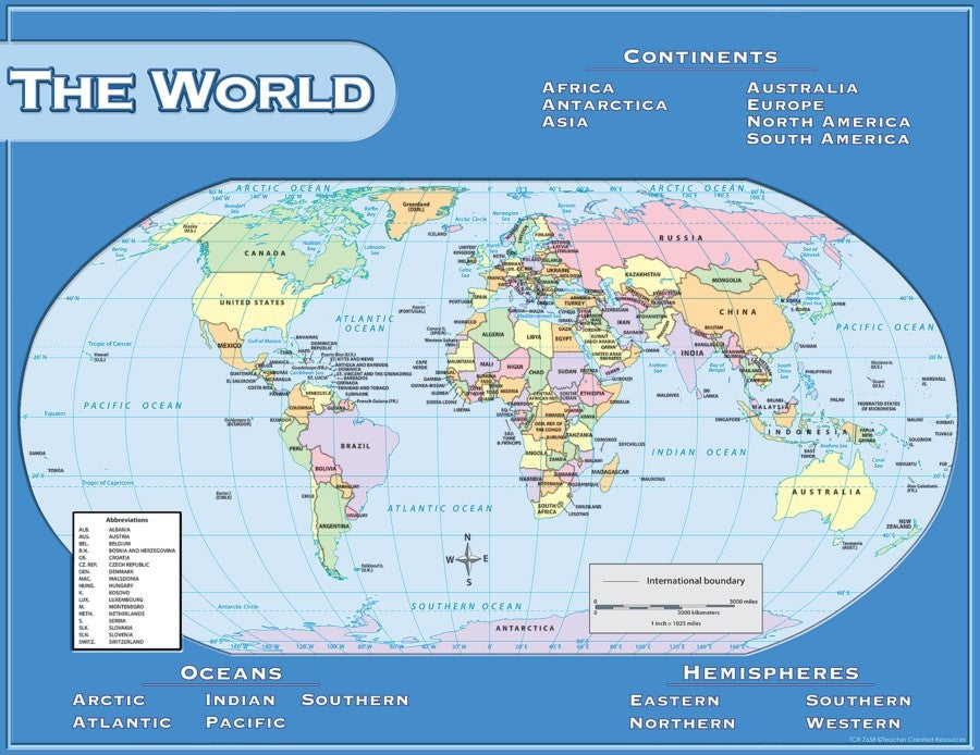 World Map Chart (Teacher Created Resources)