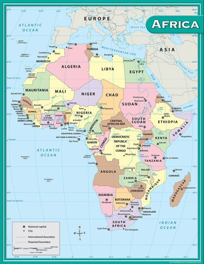 Africa Map Chart