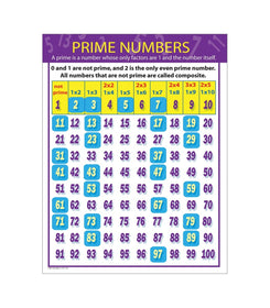 Prime Numbers Chart Grade 4-8