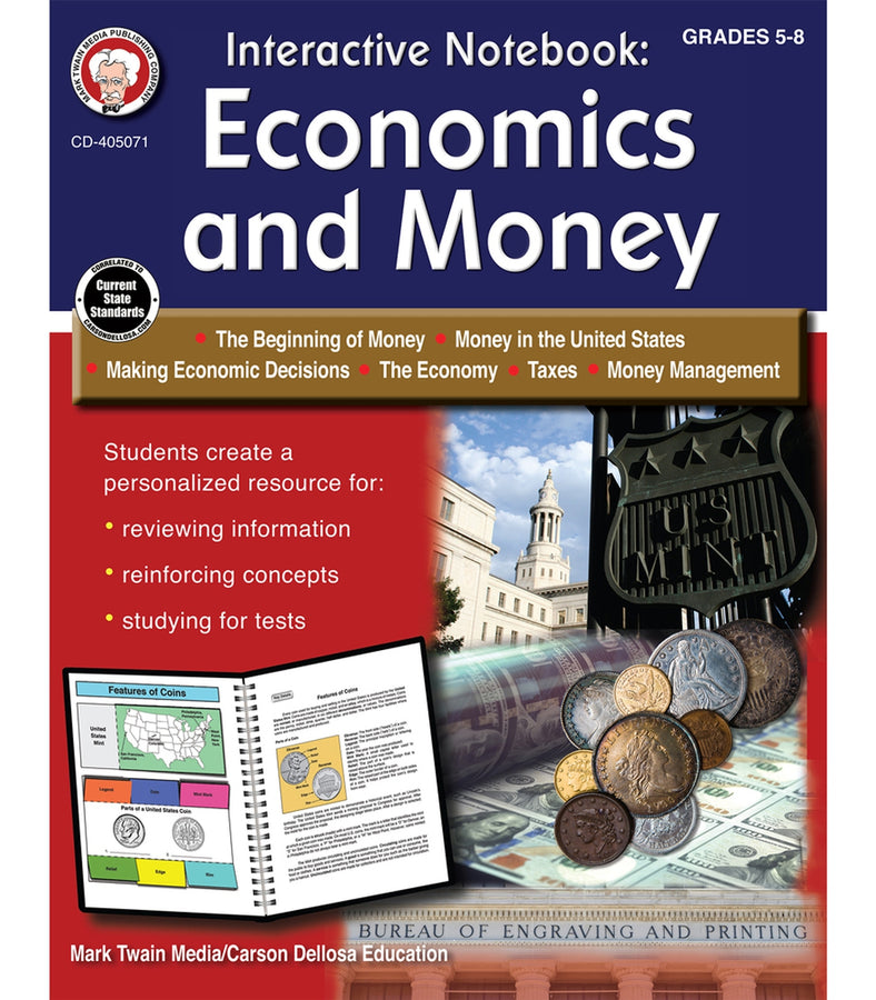 Interactive Notebook: Economics and Money Resource Book Grade 5-8 Paperback