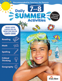 Daily Summer Activities: Between Grades 7th and 8th - Activity Book