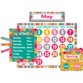 Tropical Punch Calendar Bulletin Board (Teacher Created Resources)