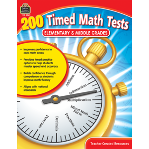 200 Timed Math Tests: Elementary & Middle Grades