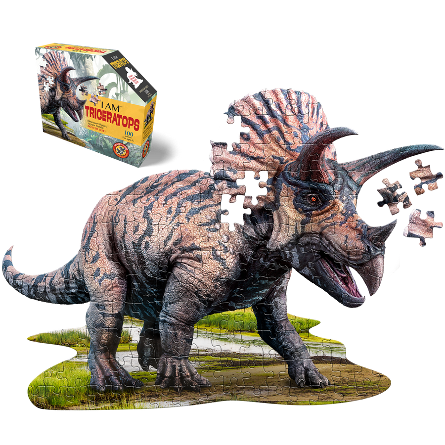 I AM TRICERATOPS 100 PIECE PUZZLE