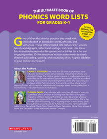 The Ultimate Book of Phonics Word Lists: Grades K-1