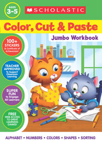 Color, Cut & Paste Jumbo Workbook