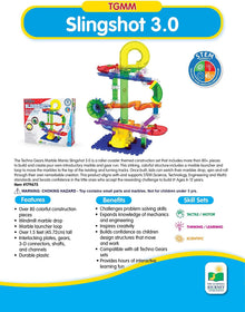 Techno Gears Marble Mania - Slingshot 3.0  - Marble Run - The Learning Journey