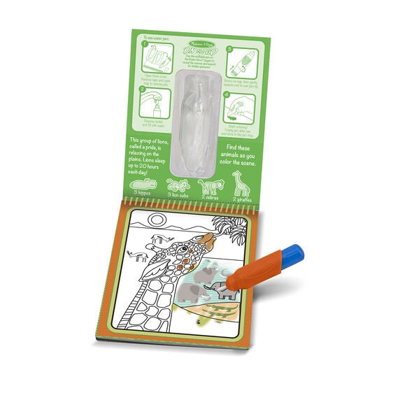 Water Wow! - Safari Water Reveal Pad - ON the GO Travel Activity - Melissa and Doug