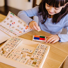 Deluxe Wooden ABCs and 123s Stamp Set - Melissa and Doug