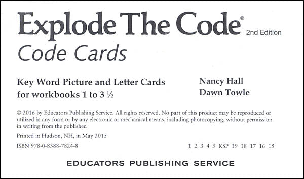 Explode the Code Code Cards (2nd Edition)