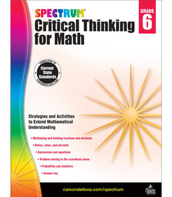 Spectrum Critical Thinking for Math Workbook Grade 6