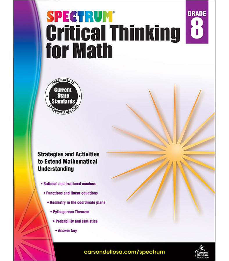 Spectrum Critical Thinking for Math Workbook Grade 8