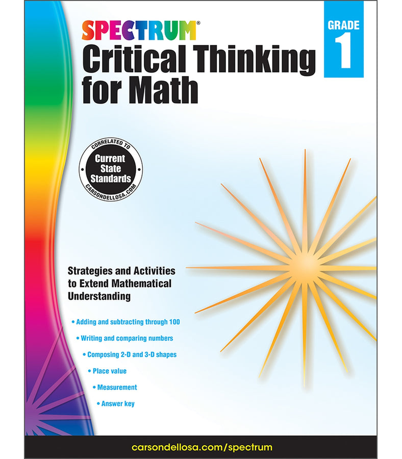 Spectrum Critical Thinking for Math Workbook Grade 1