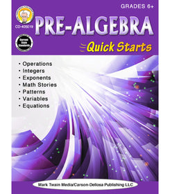 Pre-Algebra Quick Starts Workbook