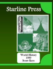 Starline Press World History 1000 Score Keys (Grade 10)