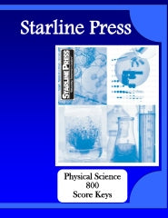 Starline Press Physical Science 800 Score Keys