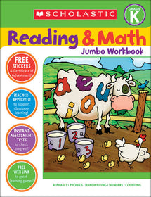 Scholastic Reading & Math Jumbo Workbook: Grade K