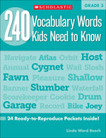 240 Vocabulary Words Kids Need to Know: Grade 3-Scholastic