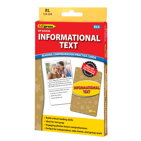 Informational Text Practice Cards Yellow Level