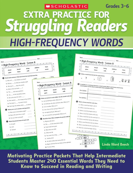 Extra Practice for Struggling Readers: High-Frequency Words