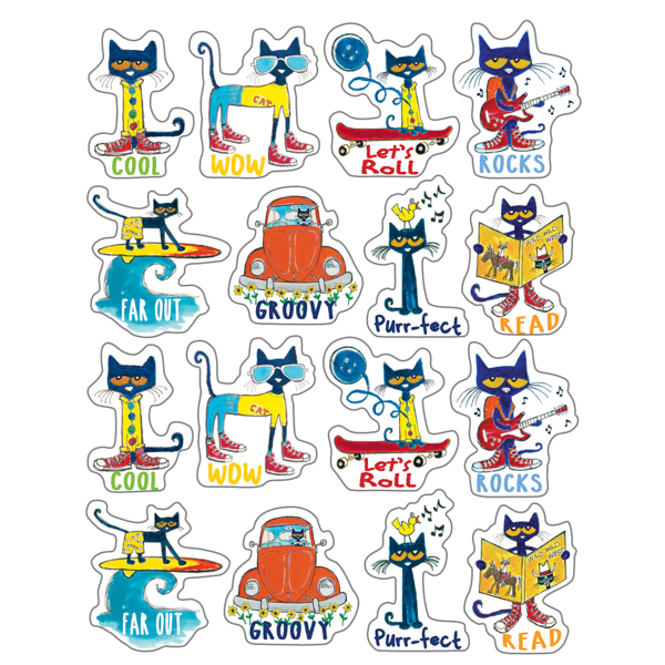 Pete the Cat Stickers-Teacher Created Resources