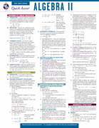 Algebra II- REA's Quick Access Reference Chart