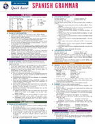 Spanish Grammar - REA's Quick Access Reference Chart