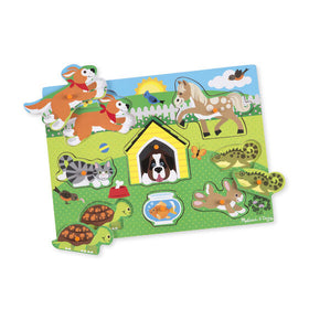 Pets Peg Puzzle - 8 Pieces-Melissa & Doug