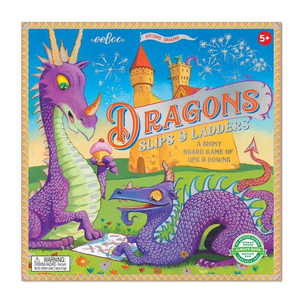 Dragons Slips and Ladders Board Game -  eeBoo (Limited Quantities)