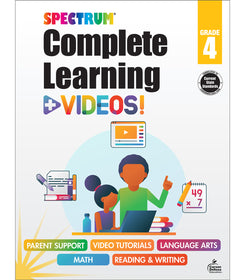 SPECTRUM  Complete Learning + Videos Workbook Grade 4 Paperback