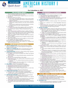 American History 1 - REA's Quick Access Reference Chart