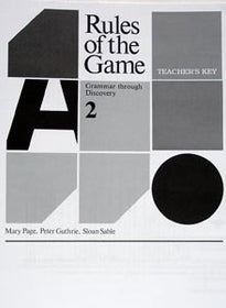 Rules of the Game Book 2 Answer Key