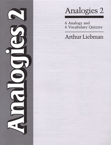 Analogies 2   - 6 Vocabulary & Analogy Quizzes  (Limited Quantities)