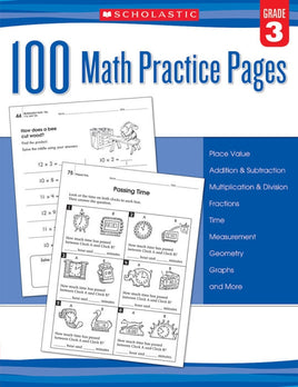 100 Math Practice Pages (Grade 3)