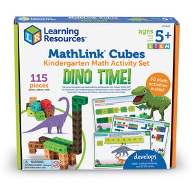 MathLink® Cubes Kindergarten Math Activity Set: Dino Time! Learning Resources