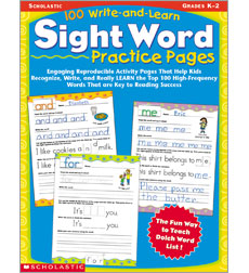 100 Write-and-Learn Sight Word Practice Pages