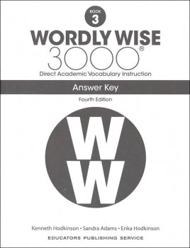 Wordly Wise 3000 Book 3 Key (4th Edition)