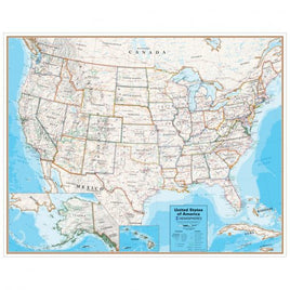 Contemporary Series United States Wall Map