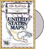 Old Worlde Style Maps: United States Maps CD (Clearance)