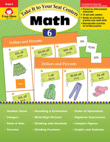 Take It To Your Seat Math Centers Grade 6  Evan-Moor