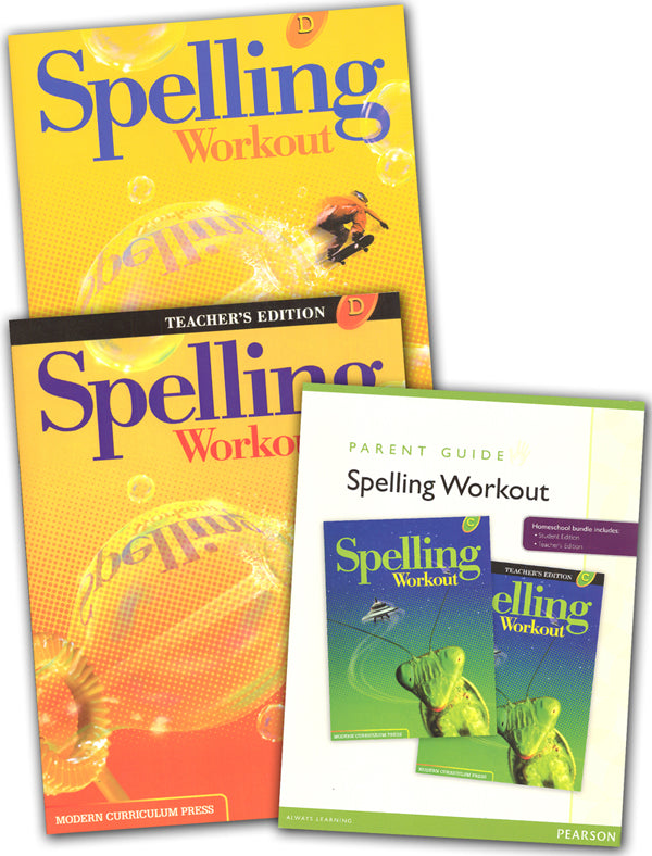 MCP Spelling Workout Level D Homeschool Bundle Grade 4