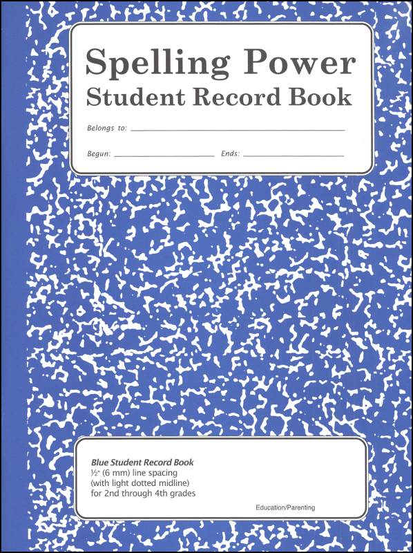 Spelling Power Student Record Book - Blue