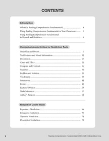 Evan-Moor  Reading Comprehension Fundamentals, Grade 6