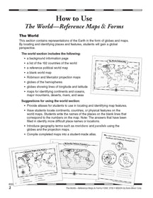 The World Reference & Map Forms (World & Us Maps)   Evan-Moor